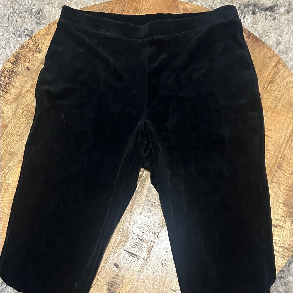 Avenue Black Skinny Velour Leggings